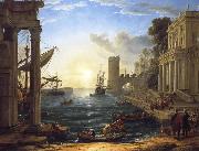 Claude Lorrain Seaport with the Embarkation of the Queen of Sheba oil on canvas